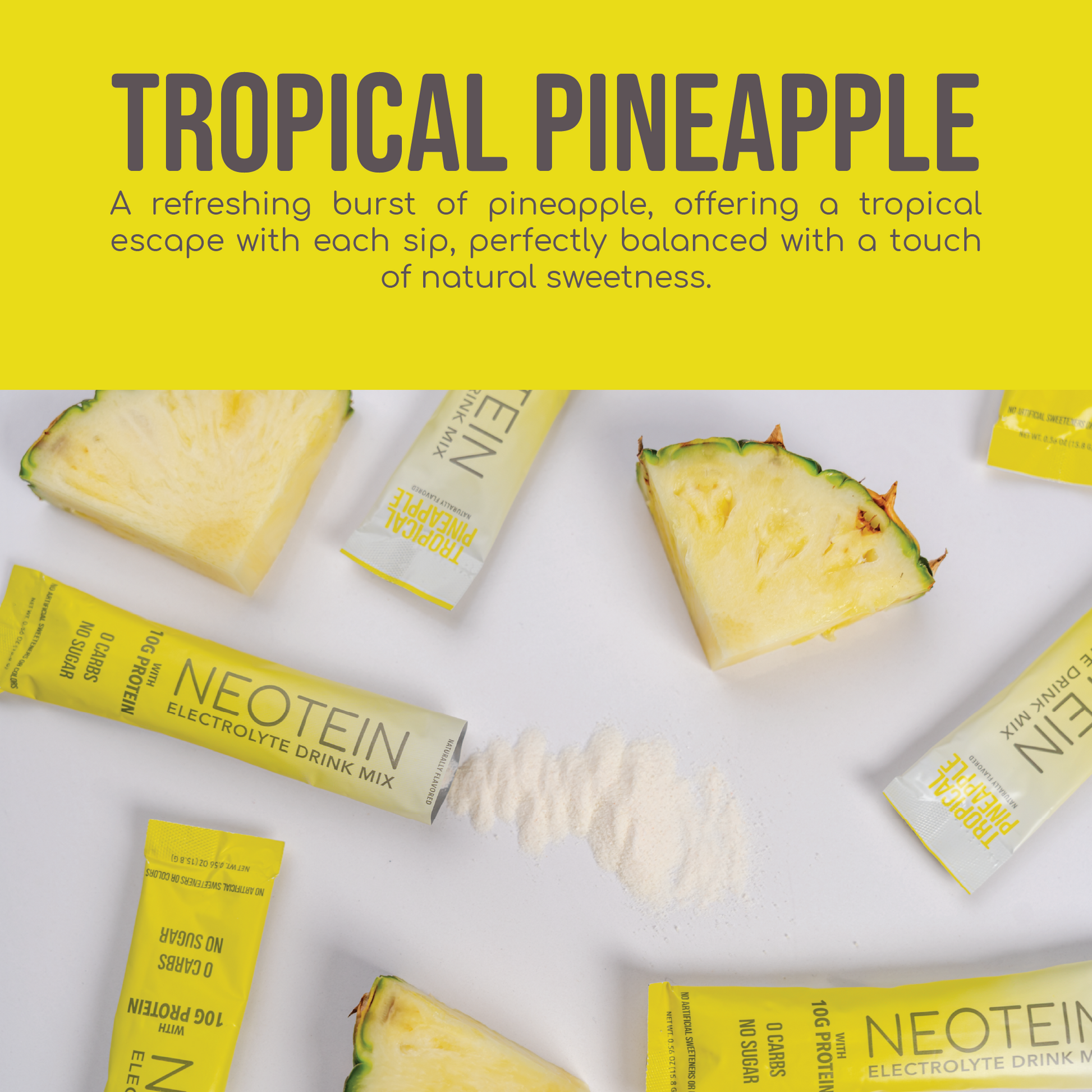 Neotein Tropical Pineapple - Box of 15 Stick Packs