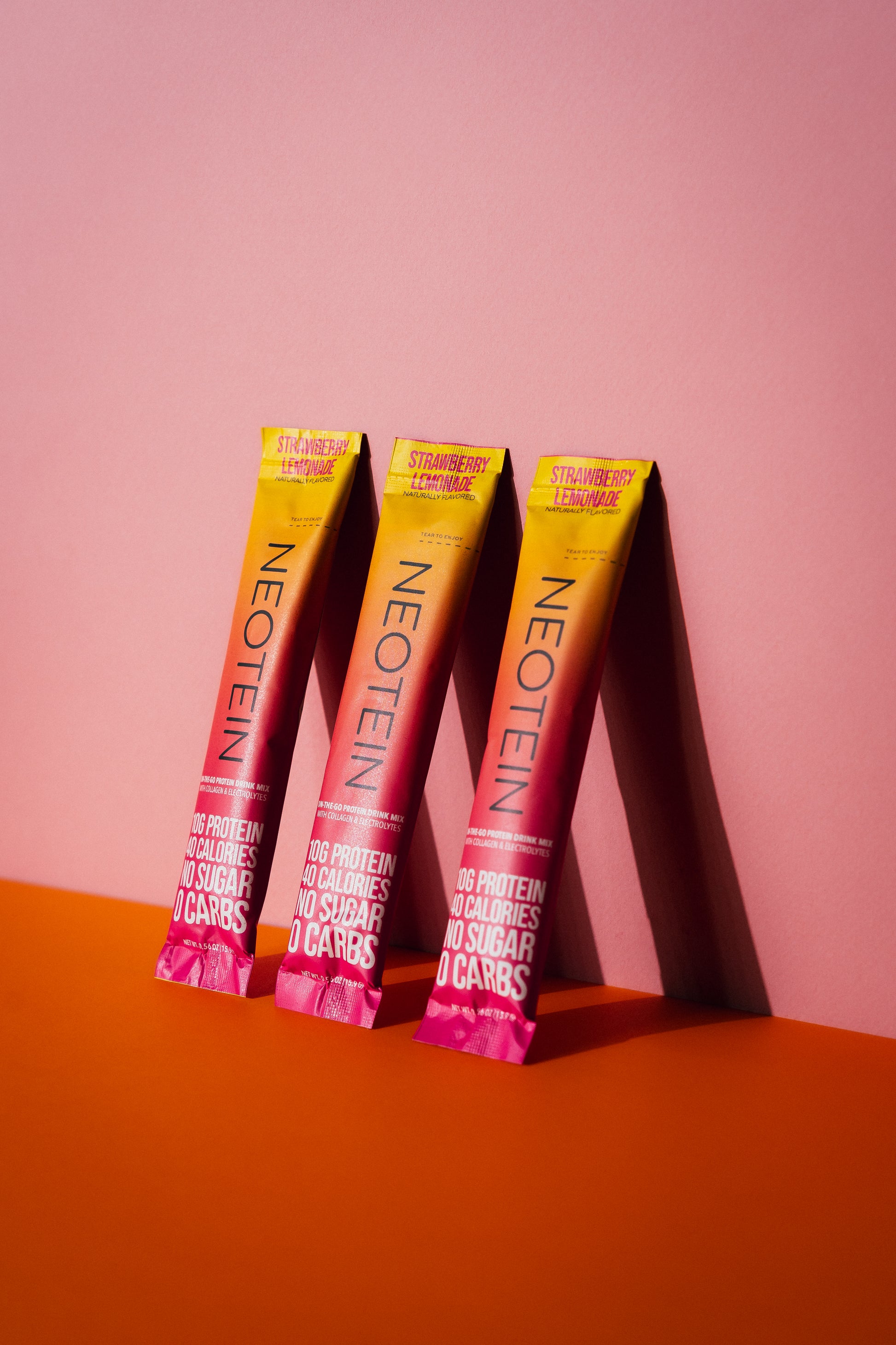 Neotein Strawberry Lemonade- 2 Box Monthly Subscription (30 Stick Packs Total)