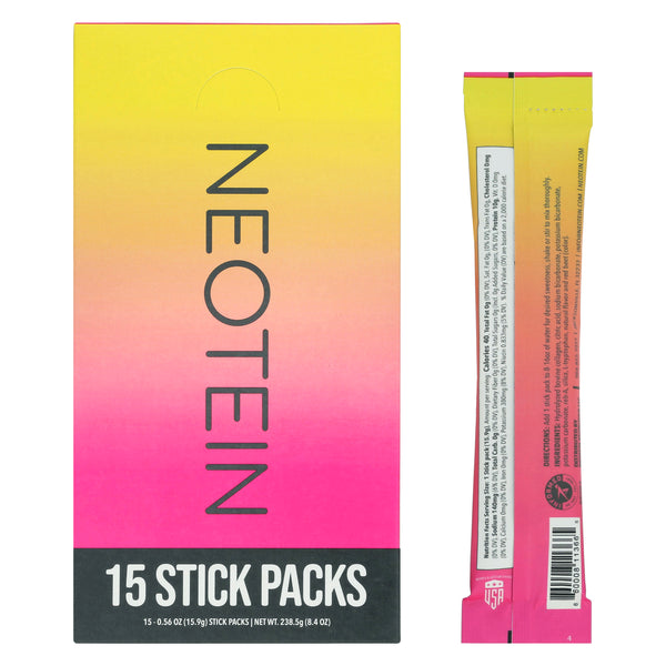 Neotein Strawberry Lemonade- 2 Box Monthly Subscription (30 Stick Packs Total)